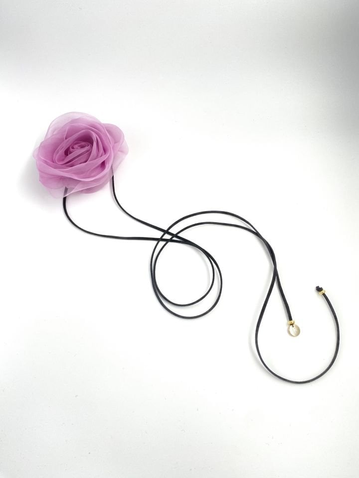 Gül Rozetli Choker