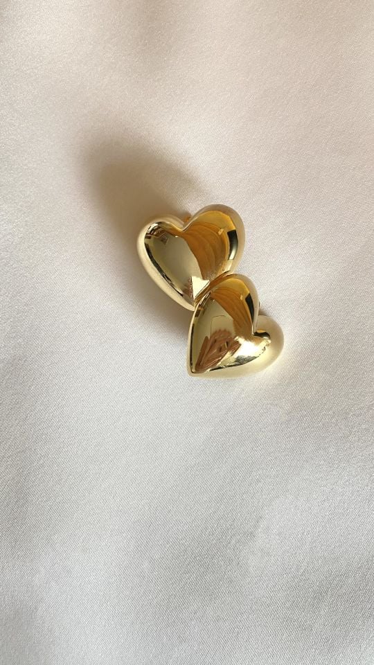 Gold Kalp Küpe